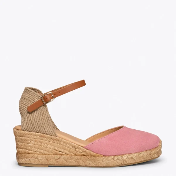 MiMaO ShopOnline ALTEA – Espadrilles à Talon Moyen ROSE 1