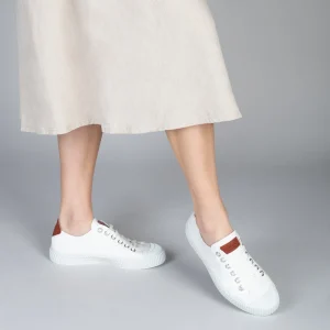 MiMaO ShopOnline BAMBA – Baskets Casual En Toile Pour Femme BLANC 19