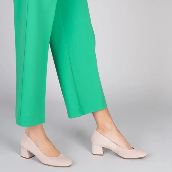 MiMaO ShopOnline URBAN ROND – Chaussures à Talon Bas En Daim NUDE 7