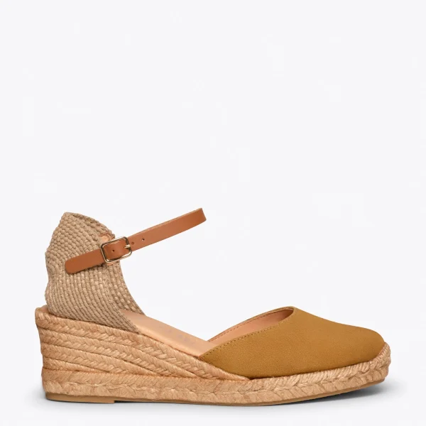 MiMaO ShopOnline ALTEA – Espadrilles à Talon Moyen COGNAC 1