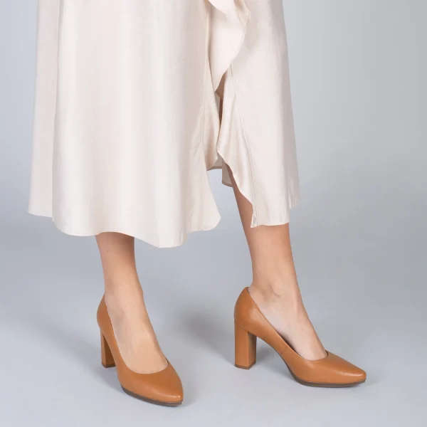 MiMaO ShopOnline URBAN SOIRÉE – Chaussures à Talon Haut En Cuir Nappa MARRON 7