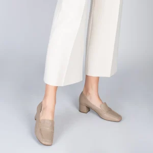 MiMaO ShopOnline ANTIFAZ – Mocassins Avec Masque à Talon Pour Femme TAUPE 19