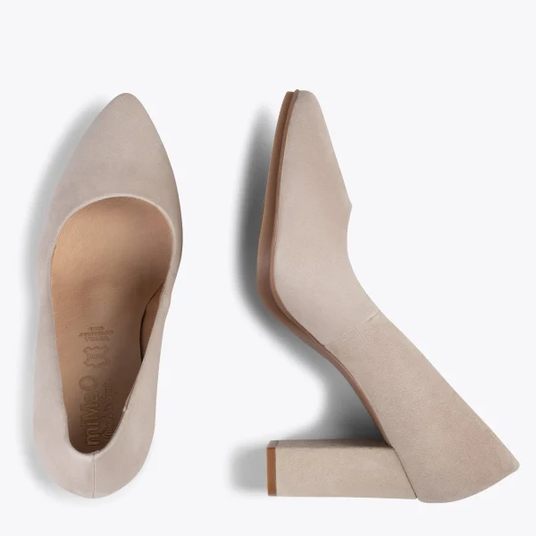MiMaO ShopOnline URBAN – Chaussures à Talon Haut En Daim TAUPE 3