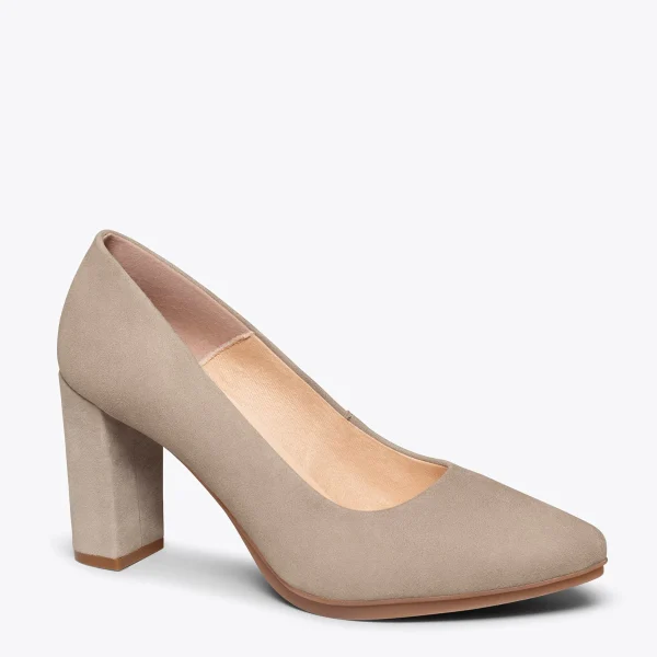 MiMaO ShopOnline URBAN – Chaussures à Talon Haut En Daim TAUPE 5