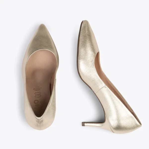 MiMaO ShopOnline STILETTO – Chaussures à Talon Aiguille DORÉ Métallisé 3