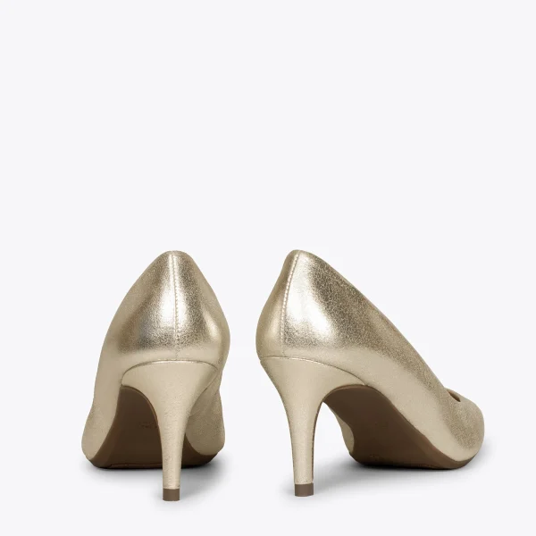 MiMaO ShopOnline STILETTO – Chaussures à Talon Aiguille DORÉ Métallisé 4
