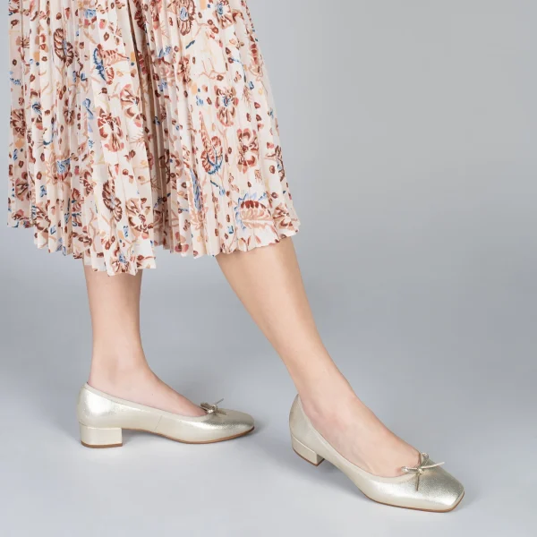 MiMaO ShopOnline OPÉRA – Ballerines à Talon DORÉ 7