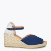 MiMaO ShopOnline SITGES – Espadrilles Compensées à Bout Ouvert BLEU MARINE 20