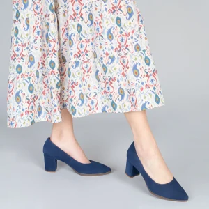 MiMaO ShopOnline URBAN S – Chaussures à Talon Moyen En Daim BLEU MARINE 19