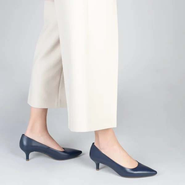 MiMaO ShopOnline URBAN KITTEN – Chaussures à Talon Kitten En Cuir Nappa BLEU MARINE 7