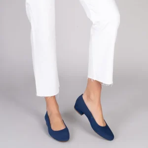MiMaO ShopOnline URBAN XS – Chaussures à Talon Bas En Cuir Daim BLEU MARINE 19