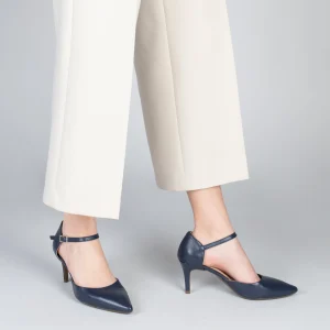 MiMaO ShopOnline DONNA – Chaussures De Soirée Confortables à Talon BLEU MARINE 19