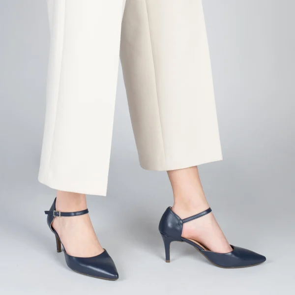MiMaO ShopOnline DONNA – Chaussures De Soirée Confortables à Talon BLEU MARINE 7