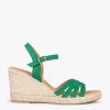 MiMaO ShopOnline HOYAMBRE – Sandales à Talon Compensé En Jute VERT 23