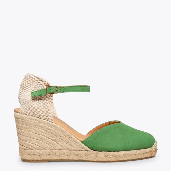 MiMaO ShopOnline NERJA – Espadrilles à Talon Haut VERT 1