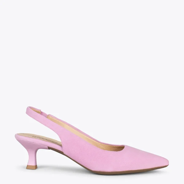 MiMaO ShopOnline URBAN KITTEN Talon Ouvert – Chaussures à Talon évasé ROSE 1