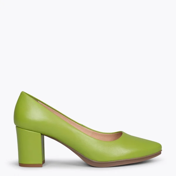 MiMaO ShopOnline URBAN S SOIRÉE – Chaussures à Talon Moyen En Cuir Nappa VERT PISTACHE 1