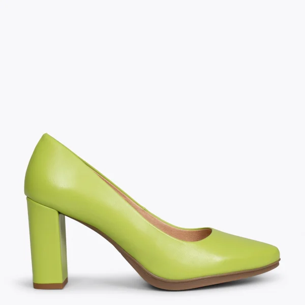 MiMaO ShopOnline URBAN SOIRÉE – Chaussures à Talon Haut En Cuir Nappa VERT PISTACHE 1