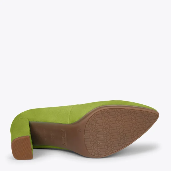 MiMaO ShopOnline URBAN – Chaussures à Talon Haut En Daim VERT PISTACHE 6