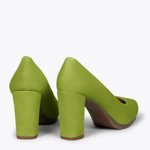 MiMaO ShopOnline URBAN – Chaussures à Talon Haut En Daim VERT PISTACHE 13