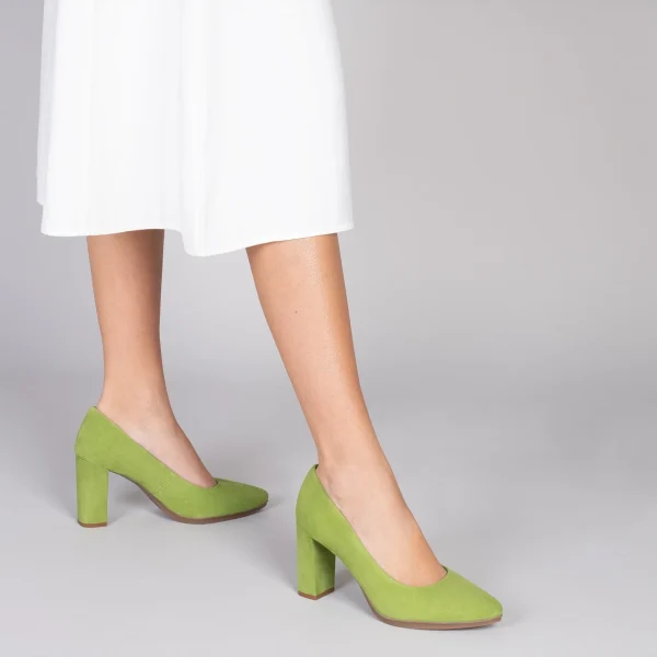 MiMaO ShopOnline URBAN – Chaussures à Talon Haut En Daim VERT PISTACHE 7