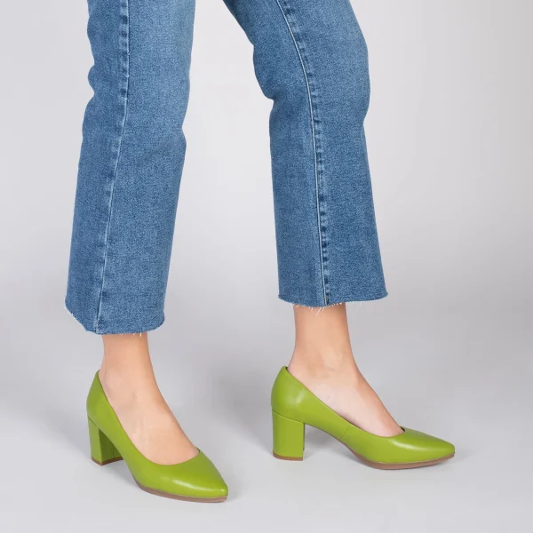 MiMaO ShopOnline URBAN S SOIRÉE – Chaussures à Talon Moyen En Cuir Nappa VERT PISTACHE 7