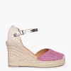 MiMaO ShopOnline CONIL – Espadrilles à Talon Haut En Lin FUCHSIA 25