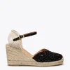 MiMaO ShopOnline NERJA STAR – Espadrilles à Compensé Haut Et Glitter NOIR 20