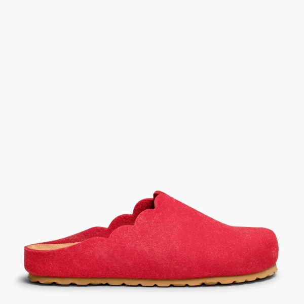 MiMaO ShopOnline SWEET HOME – Pantoufles Pour Femme ROUGE 1