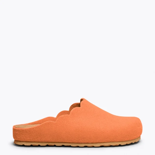 MiMaO ShopOnline SWEET HOME – Pantoufles Pour Femme ORANGE 1