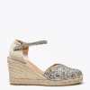 MiMaO ShopOnline NERJA STAR – Espadrilles à Compensé Haut Et Glitter ARGENTÉ 22