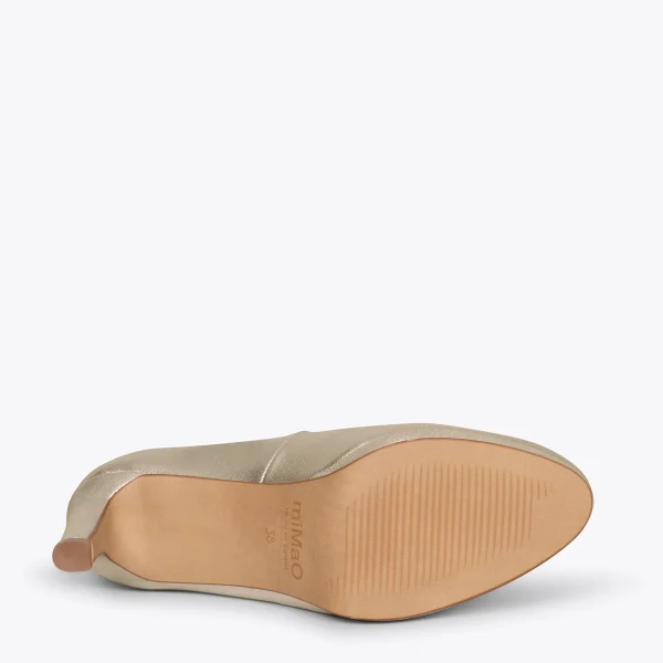MiMaO ShopOnline PLATEFORME – Escarpins à Talon Haut Et Plateforme DORÉ 6