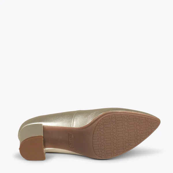 MiMaO ShopOnline URBAN S SPLASH – Chaussures à Talon Moyen DORÉ Métallisé 6