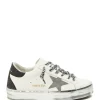 GOLDEN GOOSE Baskets Hi Star Cuir Blanc Noir 22