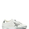 GOLDEN GOOSE Baskets Old School Mouton Cuir Blanc Glitter 16