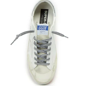GOLDEN GOOSE Baskets Homme Superstar Sérigraphie Cuir Blanc Argenté 8