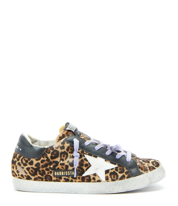 GOLDEN GOOSE Baskets Superstar Cuir Léopard 1