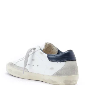 GOLDEN GOOSE Baskets Enfant Superstar Cuir Blanc Bleu 10