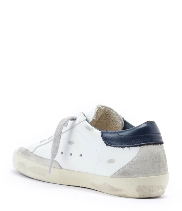 GOLDEN GOOSE Baskets Enfant Superstar Cuir Blanc Bleu 4