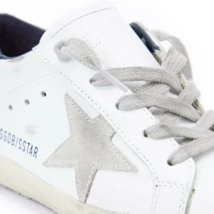 GOLDEN GOOSE Baskets Enfant Superstar Cuir Blanc Bleu 12