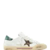 GOLDEN GOOSE Baskets Homme Superstar Cuir Crème Léopard Vert 22