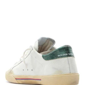 GOLDEN GOOSE Baskets Homme Superstar Cuir Crème Léopard Vert 10