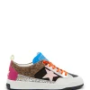 GOLDEN GOOSE Baskets Yeah Cuir Suédé Léopard Multicolore 23