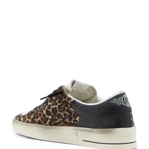GOLDEN GOOSE Baskets Stardan Cuir Blanc Léopard 13