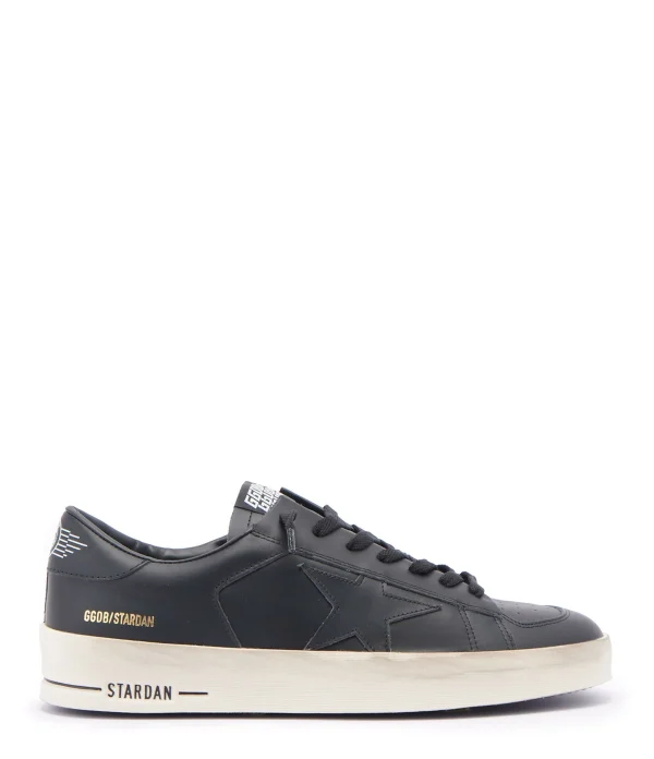 GOLDEN GOOSE Baskets Homme Stardan Cuir Noir 1