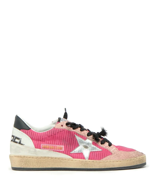 GOLDEN GOOSE Baskets Ball Star Cuir Rose 1