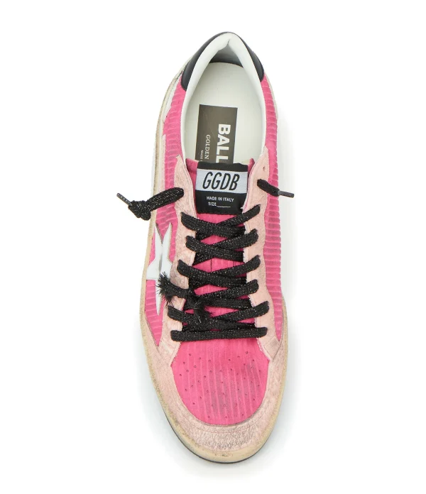 GOLDEN GOOSE Baskets Ball Star Cuir Rose 4