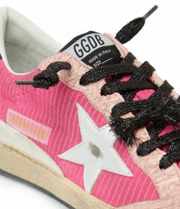 GOLDEN GOOSE Baskets Ball Star Cuir Rose 5