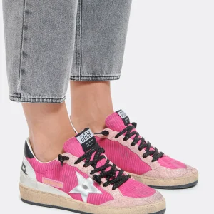 GOLDEN GOOSE Baskets Ball Star Cuir Rose 19