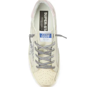 GOLDEN GOOSE Baskets Superstar Maille Crème Glitter 10